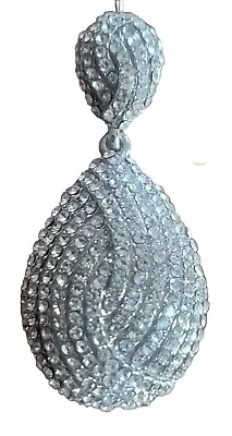 Buy Large Teardrop-shaped Glass Crystals Silver Tone Pendant Stunning Bling! • 7.99£