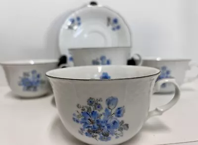 Buy Fine Bohemian China Czechoslovakia Set Of Four Tea Cups And Saucers  • 24.03£