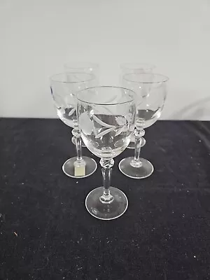 Buy Royal Doulton Crystal Country Rose Wine Glasses Set Of 5 Lead Crystal • 95.33£
