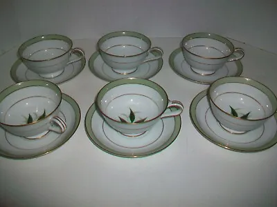 Buy Noritake China Greenbay 5353 Set Of 6 Coffee Tea Cups & Saucers • 38.07£