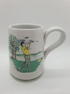 Buy Rare Vintage Scottish Buchan Portobello Pottery Golf Design Tankard Cup Mug • 10£