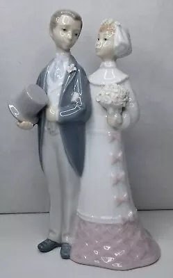 Buy Lladro Bride & Groom Wedding Couple Glazed Figurine # 4808 Made In Spain Vintage • 33.56£