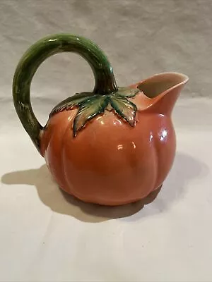 Buy Vintage Tomatoe  Shaped  Pitcher  Glazed Majolica  MADE IN ITALY #9417 • 11.37£