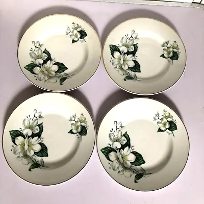 Buy Wood & Sons Alpine White Side Plate Ironstone Sideplate White Flowers 4 Plates • 9.99£