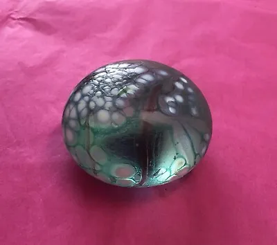 Buy Small Glass Paperweight, Isle Of Wight. Green, White, Pink • 10£