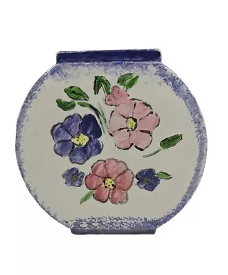 Buy Vintage Studio Art Porcelain Ceramic Vase  Handpainted Floral Design • 11.46£