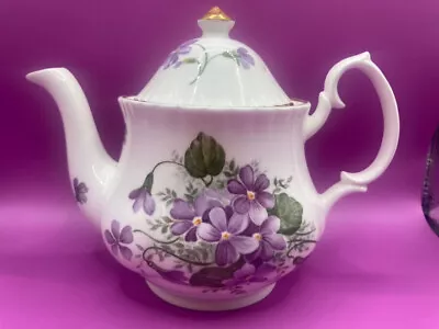 Buy Allyn Nelson Mini Teapot Floral Violets Flower Bone China England Cottagecore • 21.81£