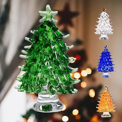 Buy Christmas Tree Crystal Miniature Figurines Ornaments Glass  Paperweight Statue • 6.60£