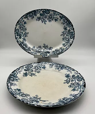 Buy 2 X Antique Losol  Ware Late Mayers Plates In Scarce Tokio Pattern • 14£