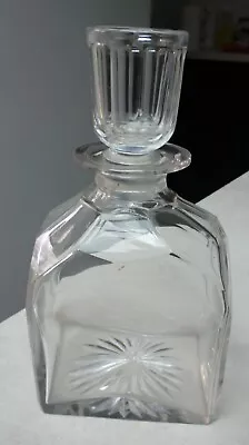 Buy Unusual Art Deco Cut Glass Decanter With Shot Glass Stopper • 29.99£