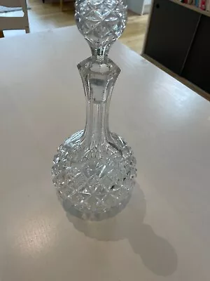 Buy Vintage Crystal Glass Decanter Cut Sherry / Port • 20£