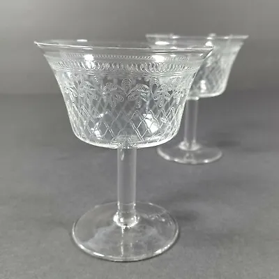 Buy Antique Edwardian Pall Mall Lady Hamilton Champagne Saucer Coupe Lot Of 2 • 18.78£