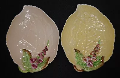 Buy Two Carlton Ware Foxglove Butter Dishes - Yellow And Peach • 25.26£