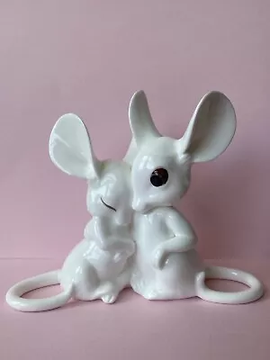 Buy MARURI MASTERPIECE Fine White Bone China Figurine Of 2 Mice Pets Animals Cute • 16£