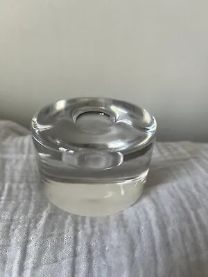 Buy Vintage Orrefors Puck Heavy Glass Candle Holder • 10.99£