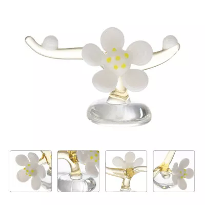 Buy  Glass Flower Figurine Desktop Ornament Beautiful Floral Decor • 6.85£
