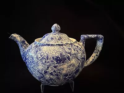 Buy Laura Ashley Chintzware Blue White Teapot England 1989 • 48.14£