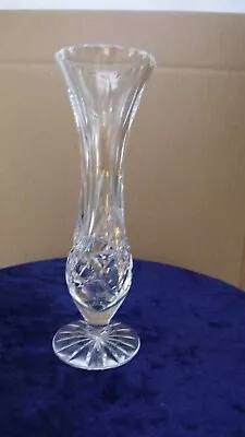 Buy Lead Crystal Cut Glass Footed Bud Vase (D) 18cm,(7.08 ) 0.28kg • 12£