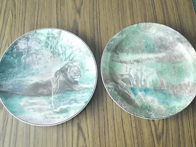 Buy Royal Doulton African Series Lion And Zebra Collectors Plates X2 • 8£
