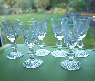 Buy Edinburgh CRYSTAL  STAR OF EDINBURGH  SET 6 LIQUEUR GLASSES 4 1/8 /10.3cm • 30£