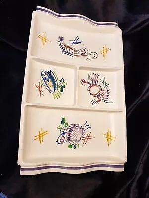 Buy Poole Pottery Seafood Platter Dish 33cm Long Signed By Artist On The Back... • 22£