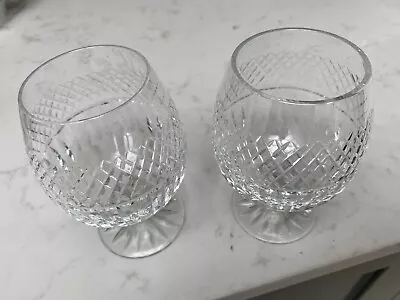 Buy ROYAL BRIERLEY CRYSTAL ' STRATFORD ' BRANDY GLASSES/SNIFTERS X 2, 4 3/4in Signed • 9.99£