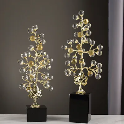Buy Glass Ball Gemstone Crystal Stone Tree Ornament Home Decor • 31.90£