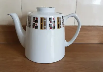 Buy ALFRED MEAKIN Glo White Teapot Geometric Pattern 1950's 1960's Collectible VGC • 11.99£