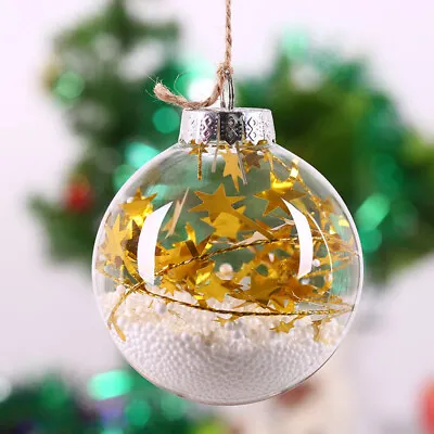 Buy 5-50Pc Clear Balls Fillable Baubles DIY Sphere Craft For Christmas Tree Ornament • 72.95£
