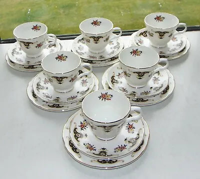 Buy Crown Trent Staffordshire Bone China Balmoral 18 PC Cups Saucers Plates  • 28£