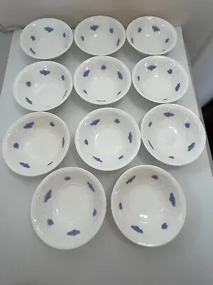 Buy Vintage Lot 11 Blue Chelsea Purple Adderley 6  Fruit Cereal Bowls Bone China • 39.84£