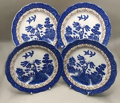 Buy Set Of 4 Booths Real Old Willow Bread / Butter Plates 6 1/8  A8025 2 Sets Avail. • 15£