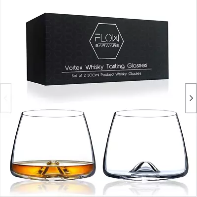 Buy Vortex Crystal Whiskey Tasting Glasses Bar Gift Scotch Bourbon Snifter Tumblers • 9.55£