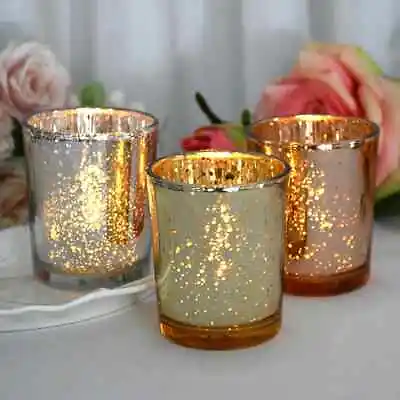 Buy Gold Vintage Glass Votive Tealight Candle Holder Centrepiece Decoration • 19.99£