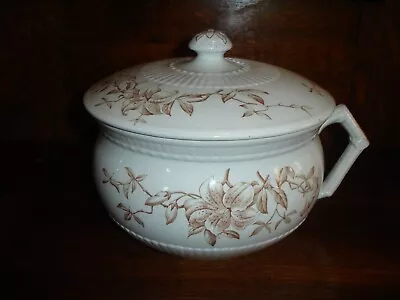 Buy Antique Johnson Bros. Floral Stoneware Chamber Pot England • 19.69£