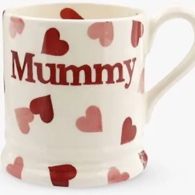 Buy Emma Bridgewater Pottery - Pink Hearts Mummy  1/2 Pint Mug -First - Mothers Day • 23.95£