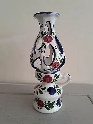 Buy Vintage Spanish Hand Painted Ceramic Candle Holder Oliver Pintado A Mano • 10£