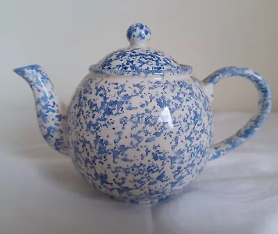 Buy Arthur Wood Small Blue Spongeware 'Saxony' Teapot • 14£