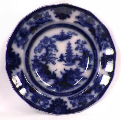 Buy Tonquin Flow Blue Fruit Dessert Bowl Wm Adams & Sons Antique 1845-1853 • 52.73£