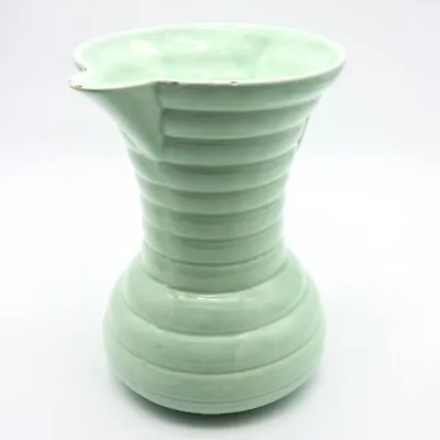 Buy Keele Street Pottery Cottage KSP Art Deco Green Water Jug Pitcher Vase • 6.49£
