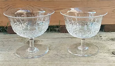 Buy Two Webb Glass Deep Diamond Crystal Champagne/cocktail/bowl Glasses 1936 - 1949 • 15£