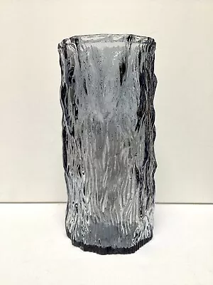 Buy Vintage 1970s Ingrid Glashutte Bark Textured Grey Grey Vase 20.5cm Height • 47.99£