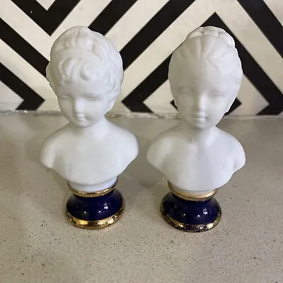 Buy Pair Of Small Pretty Capodimonte Parian Ware Busts • 80£
