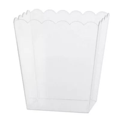 Buy Clear Medium Plastic Scalloped Container 15.2cm • 8.60£
