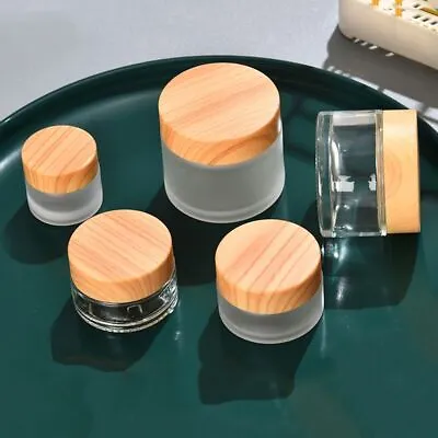 Buy Glass Empty Jar Mini Pot Cosmetic Inner Lid Face Cream Container Storage Bottle✔ • 5.87£