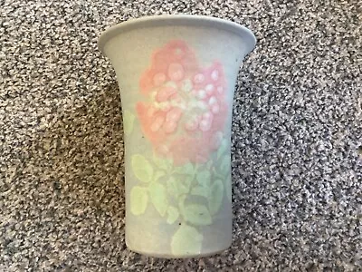 Buy Vintage CONWY POTTERY Floral Stoneware Vase 12cm Tall Blue Pink Green • 12£