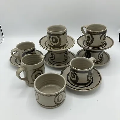 Buy Abaty Studio Pottery - Welsh Stoneware Coffee Set - 14 Pc • 30£