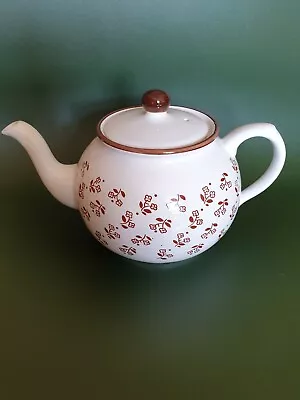 Buy Arthur Wood Teapot Wight With Brown Flowers Pattern Vintage • 10£