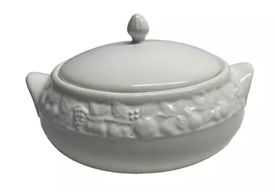 Buy St Michael M&S White Casserole/Tureen With Lid Embossed, Ceramic ( G81) 6 Pints • 16.99£