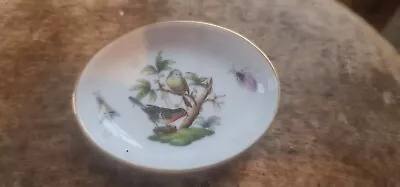 Buy Vintage Herend Rothschild China Birds And Insect Oval Trinket Dish • 20£